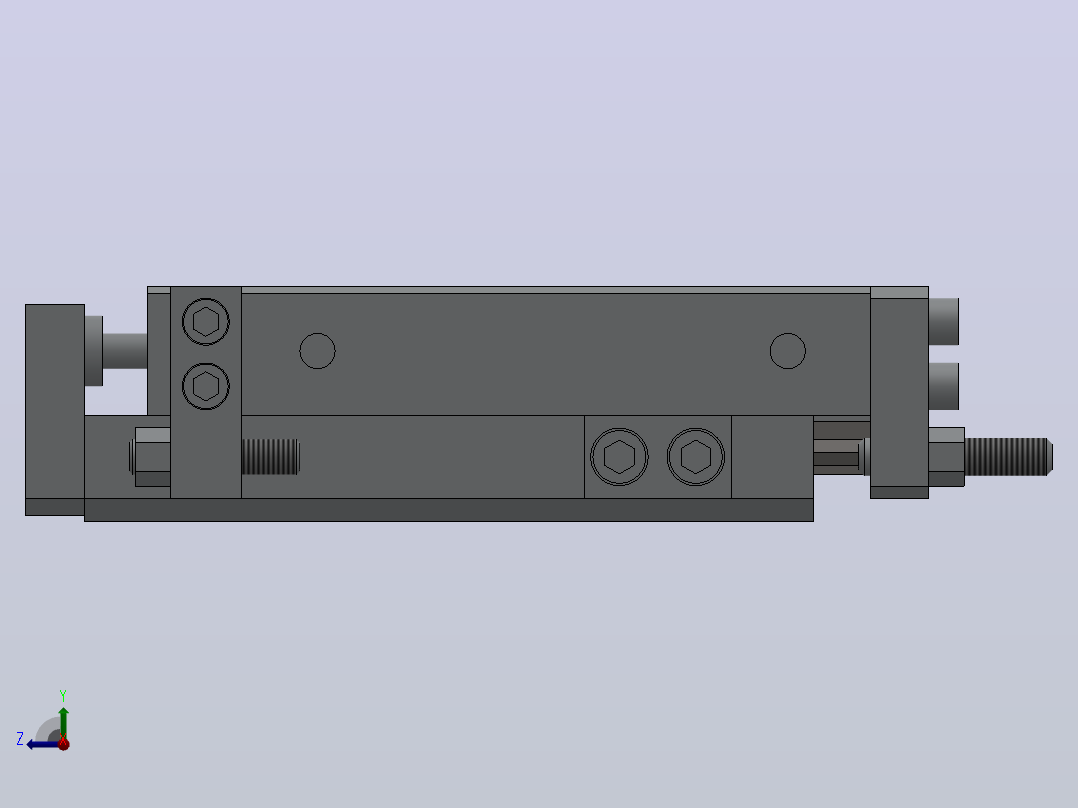 MXS6系列气动滑台[MXS6-30A]右视图