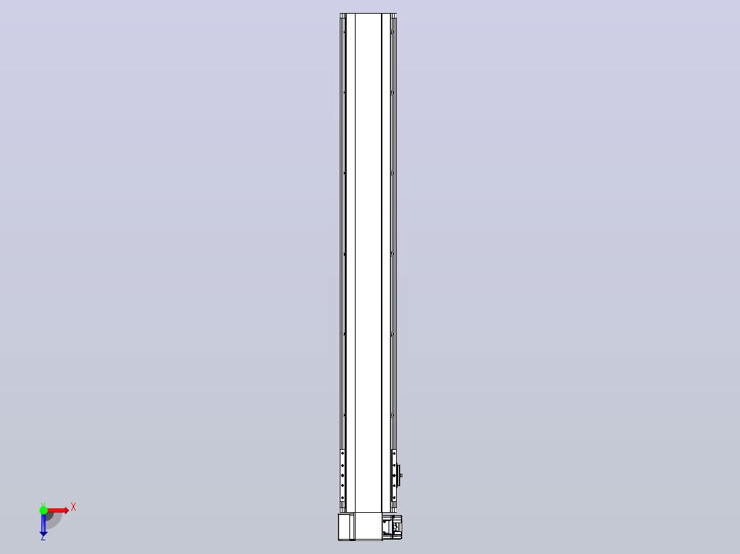 皮带直线轴半封闭可选导轨TPA-HNB-140D-120-L1000-LP-C-P40-N3俯视图