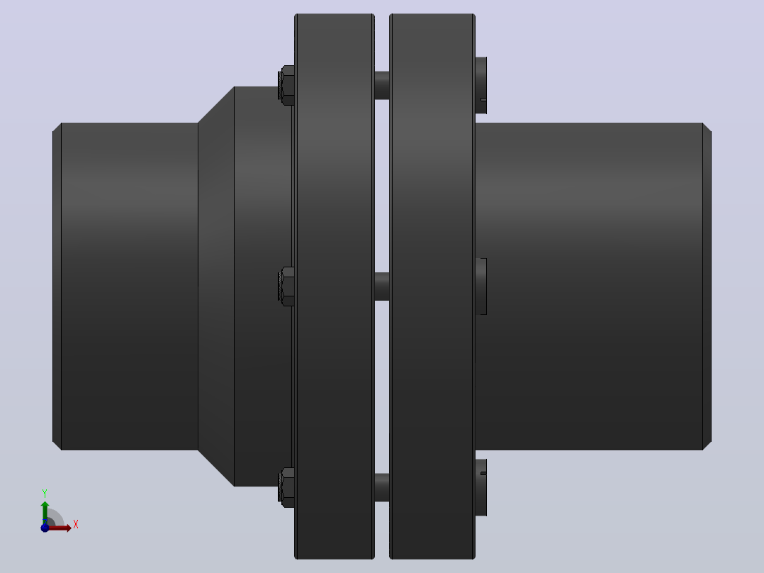 LT型弹性套柱销联轴器_LT7联轴器Z40×112／Z40×84前视图