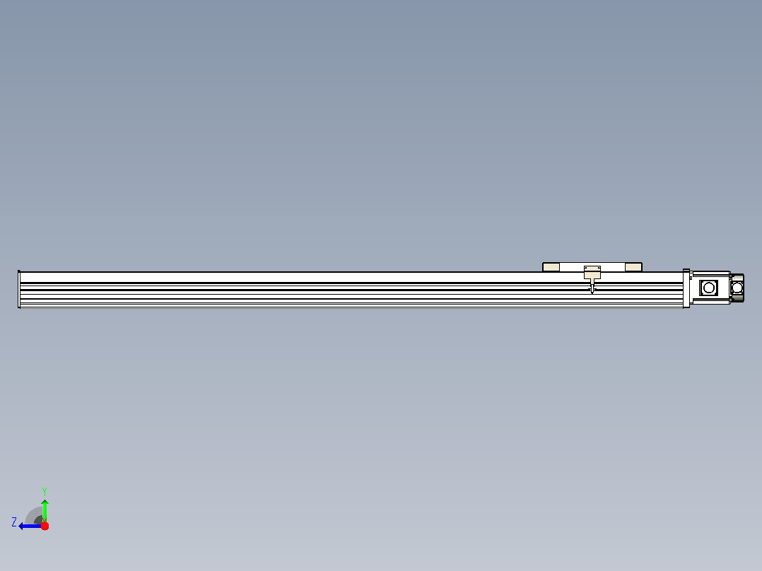 滚珠丝杠直线轴带导轨全封闭TPA-HCR-220D-3210C-L1550-M-C-P1K-N3右视图