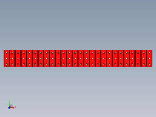 彩色公头100mil（2.54mm）系列-DS1021_red_3x26p_100mil_Type43_rev1.0前视缩略图