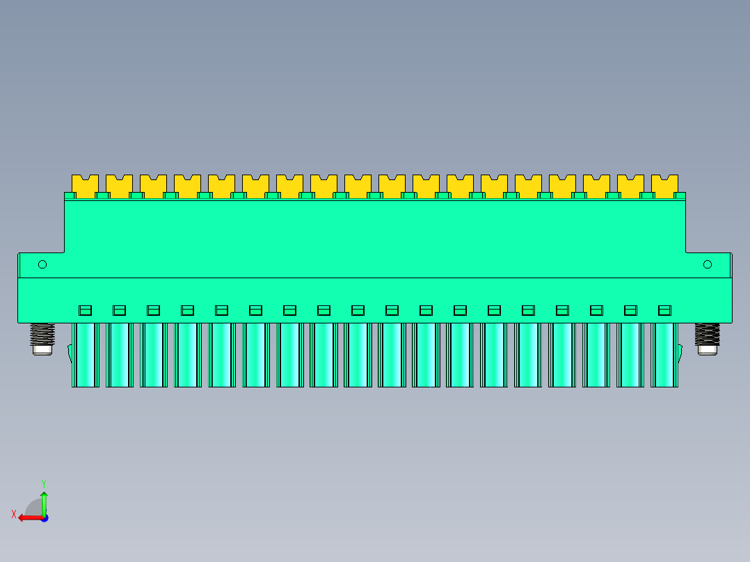 DEGSON 15EDG（公头） 3.5mm 螺钉锁紧，插拔式接线端子 FullPack-15EDGKNM-3.5-18P-14-00AH后视图