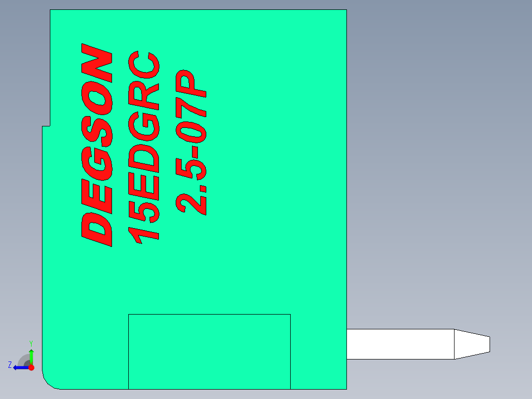 DEGSON 15EDG 系列 2.5mm 接线端子包-15EDGRC-2.5-07P-14-00AH右视图