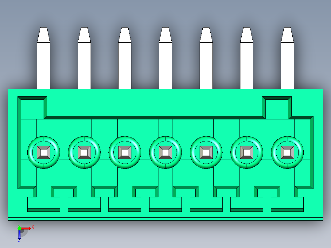 DEGSON 15EDG 系列 2.5mm 接线端子包-15EDGRC-2.5-07P-14-00AH俯视图
