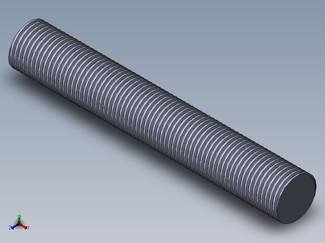 公制 （ISO） 梯形螺钉-TR30x3x200.SLDPRT正等轴测图