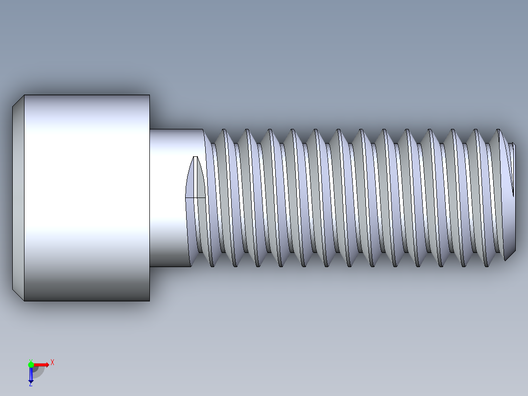 粗螺纹 SHCS 螺钉-SHCS 9.525.x16x1.STEP俯视图