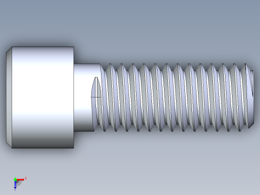 粗螺纹 SHCS 螺钉-SHCS 9.525.x16x1.STEP俯视缩略图