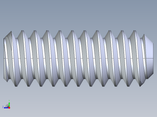 UNC 平头紧定螺钉-UNC SET SCREW 10-24 x0.500.STEP右视缩略图