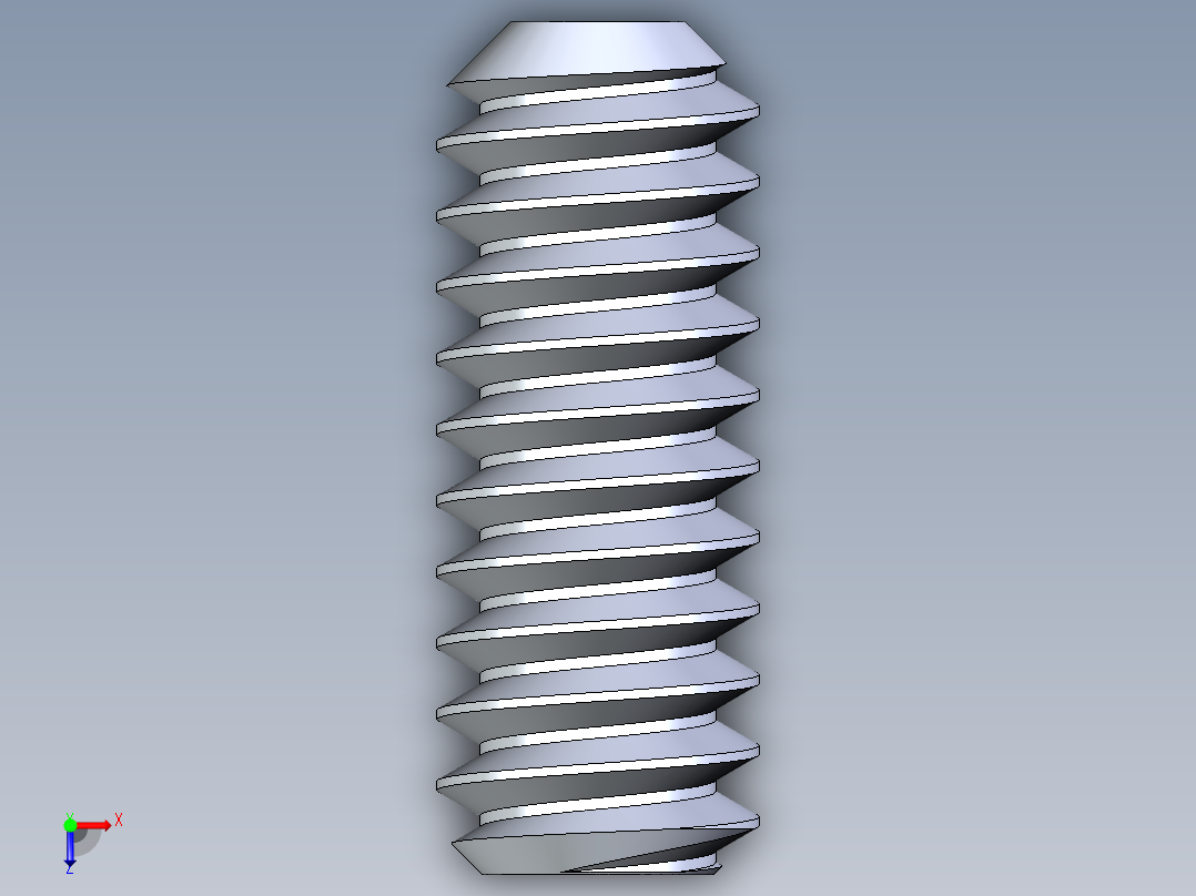 UNC 平头紧定螺钉-UNC SET SCREW 10-24 x0.500.STEP俯视图