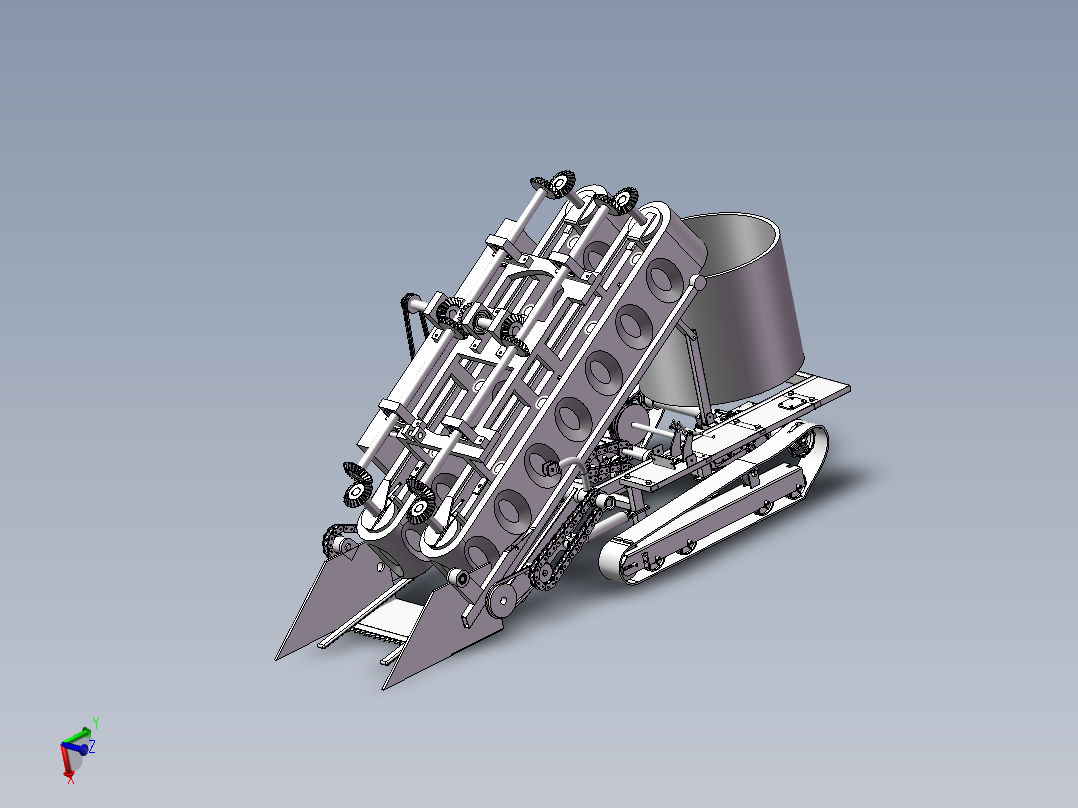 新型的白菜收获机资料含三维二维说明书