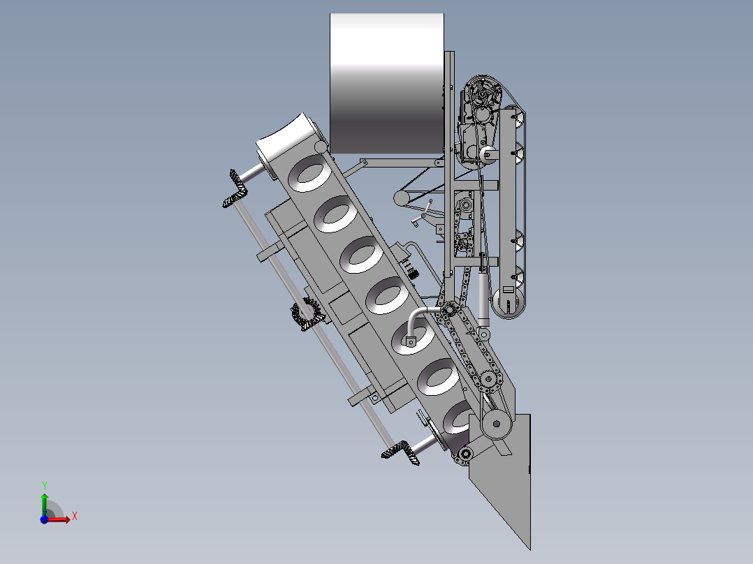 新型的白菜收获机资料含三维二维说明书前视图
