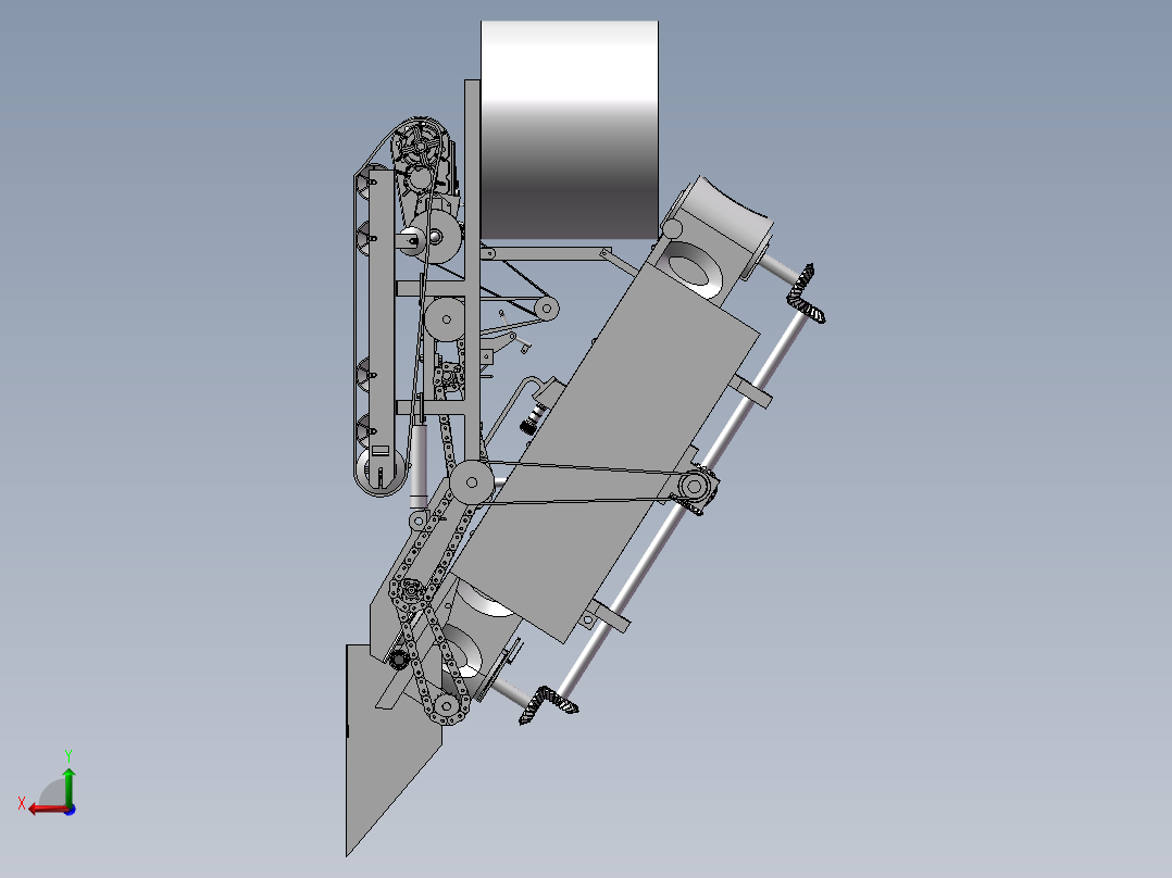 新型的白菜收获机资料含三维二维说明书后视图
