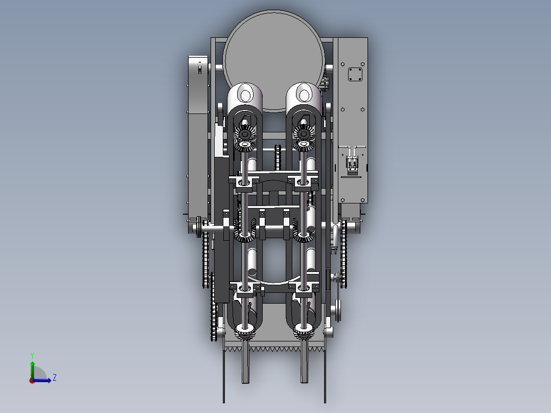 新型的白菜收获机资料含三维二维说明书左视图