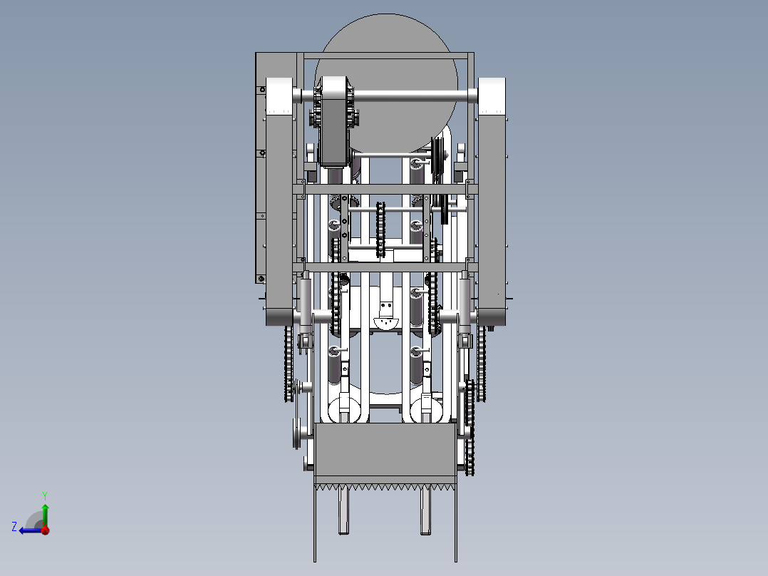 新型的白菜收获机资料含三维二维说明书右视图