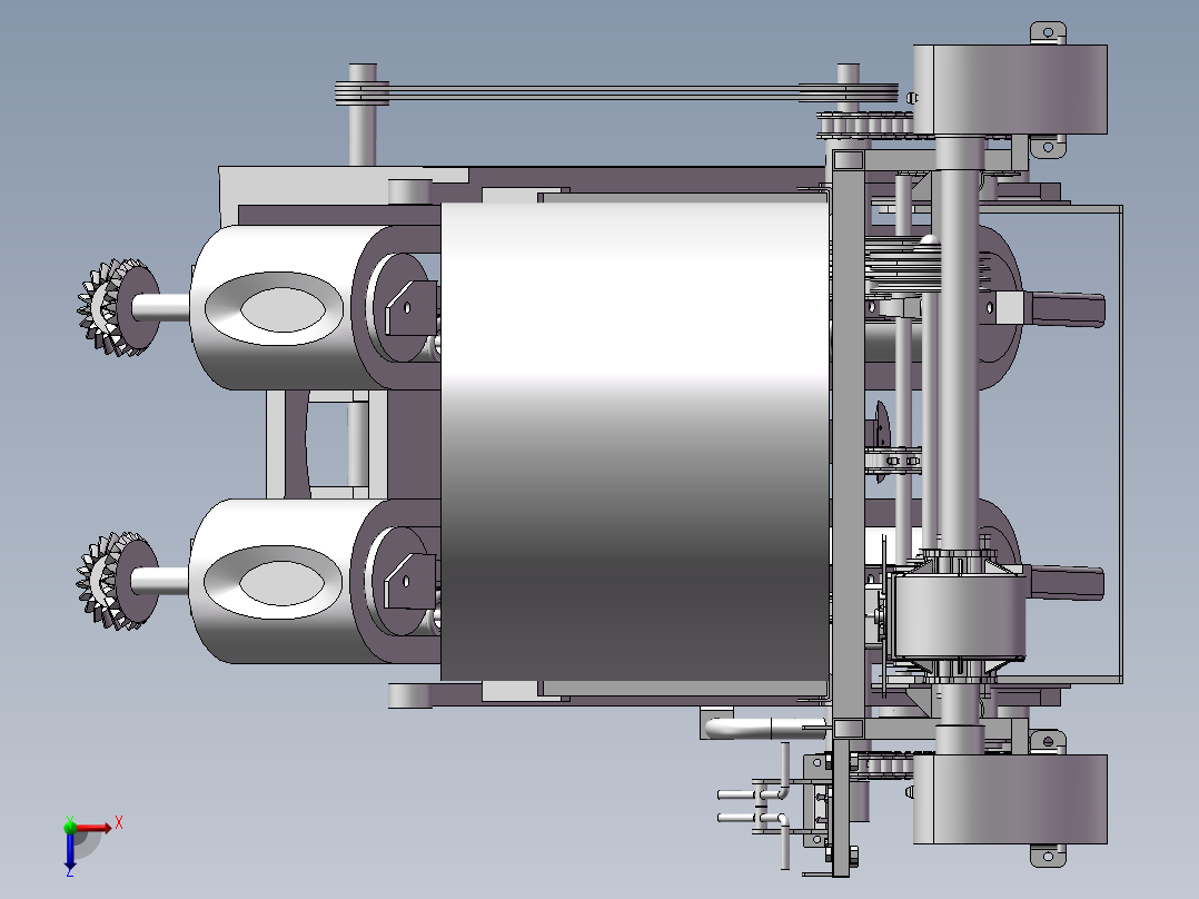 新型的白菜收获机资料含三维二维说明书俯视图