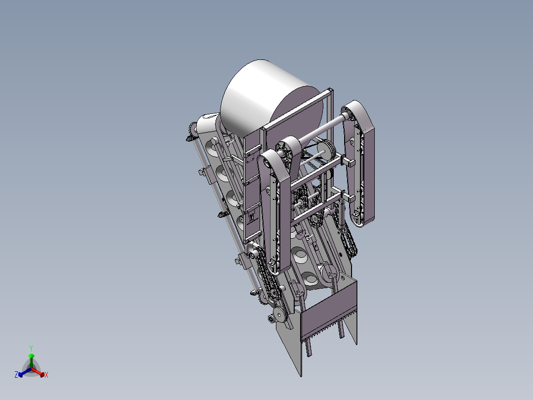 新型的白菜收获机资料含三维二维说明书正等轴测图