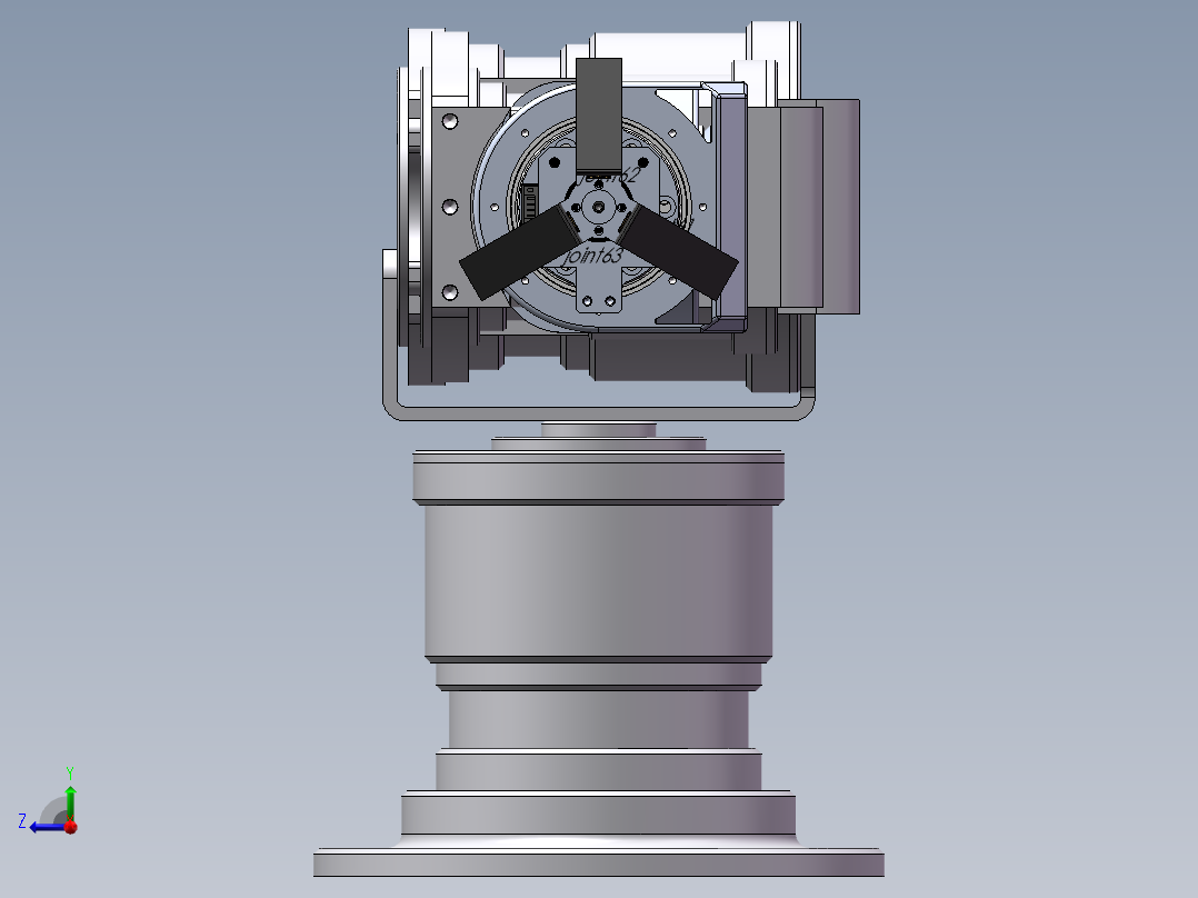 基于MATLAB的采摘机械臂运动学仿真建模与实现右视图