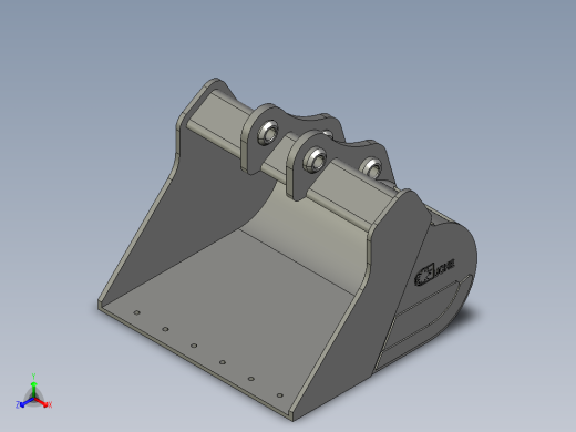 挖掘机斗正等轴测缩略图