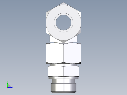 卡套式工业通用硬管接头EO_Assembled_adjustable_standpipe_branch_tee_EVT25SR71左视缩略图