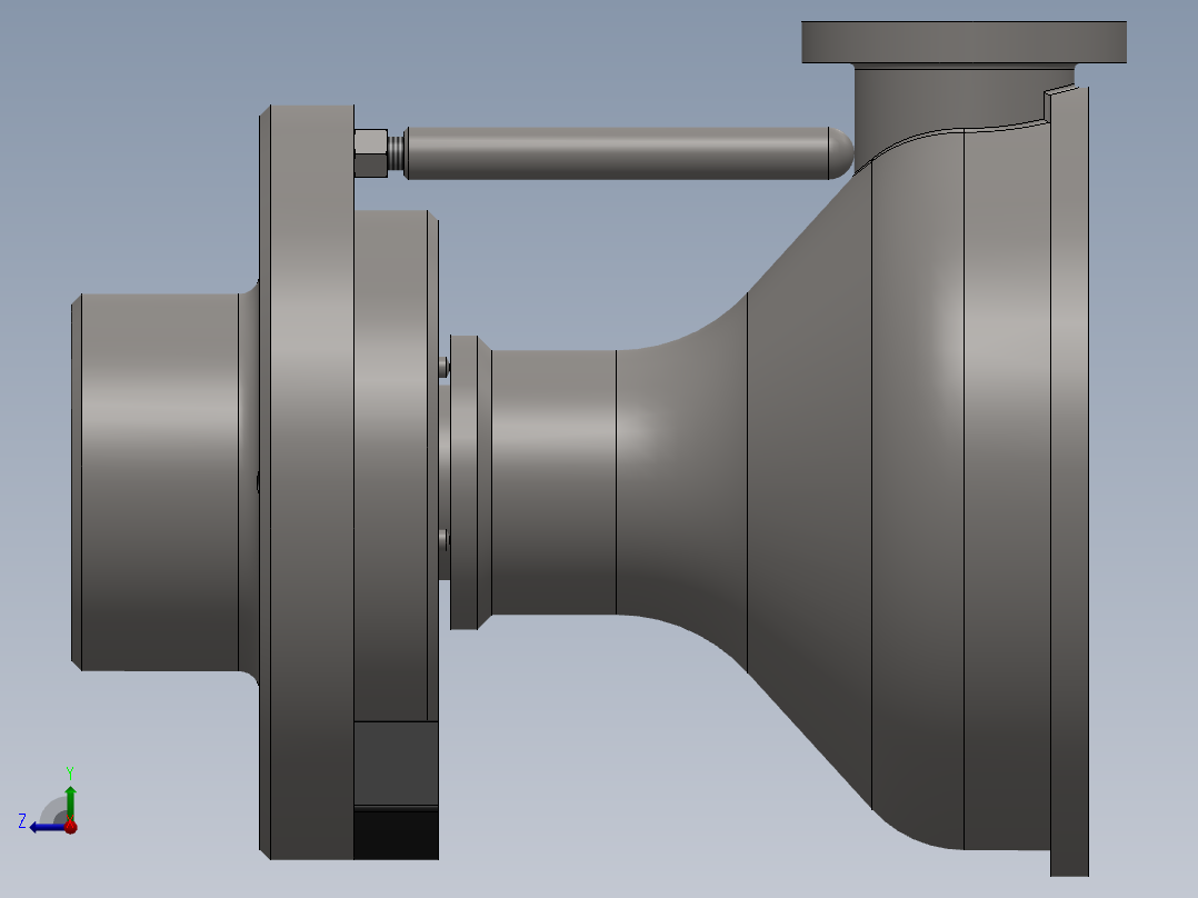液性塑料定心夹紧车床夹具右视图