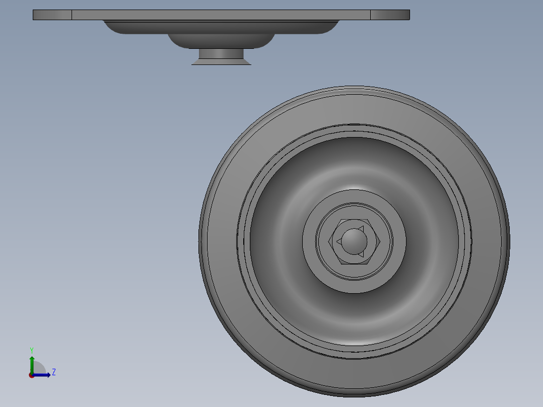 科顺脚轮Colson-1_03356_441左视图