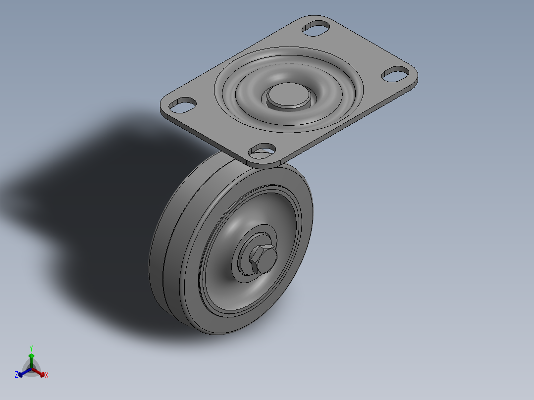 科顺脚轮Colson-1_03356_441正等轴测图