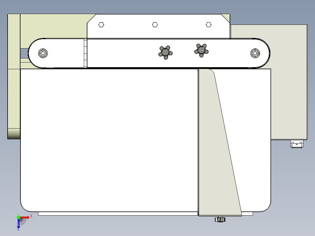 卧式砂带磨光机俯视图