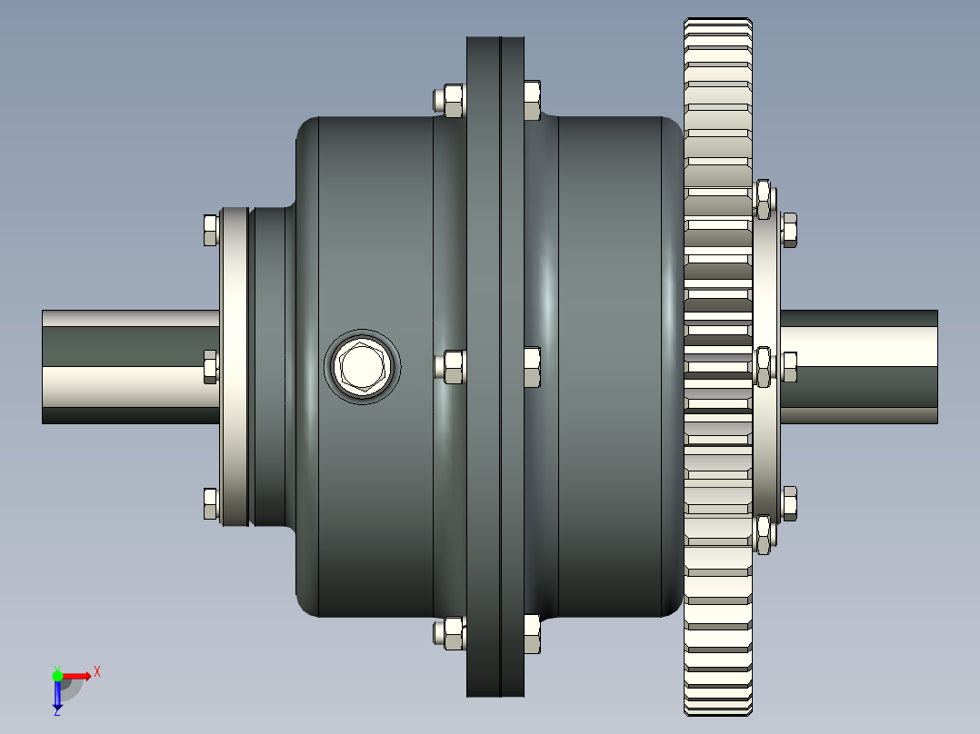 用于自动对齐和张紧的差速器3D数模图纸 INVENTOR设计 附STP俯视图