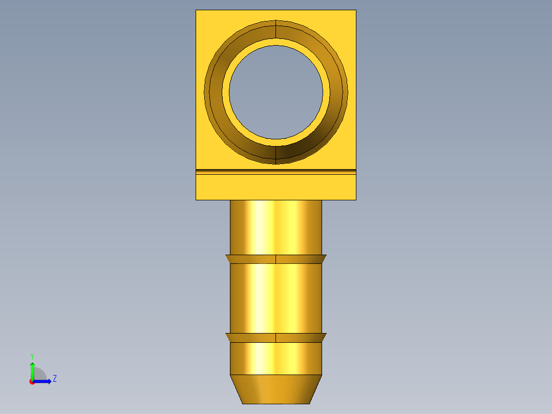 工业通用螺蚊管倒齿式工业硬管接头Union Tee Combination Sizes 224-6-6-4左视图