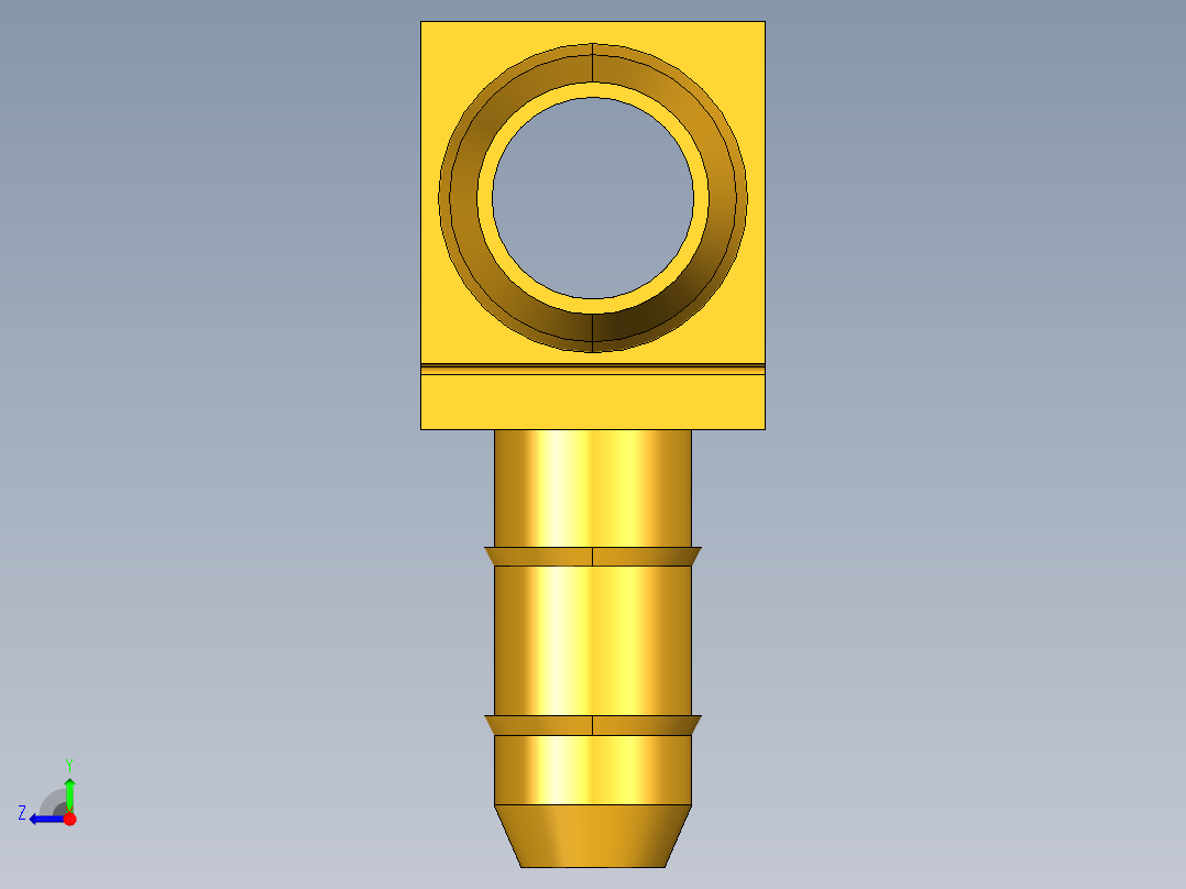 工业通用螺蚊管倒齿式工业硬管接头Union Tee Combination Sizes 224-6-6-4右视图