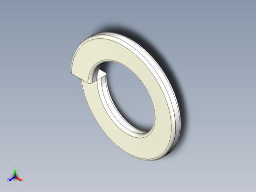 弹簧垫圈-M4正等轴测缩略图