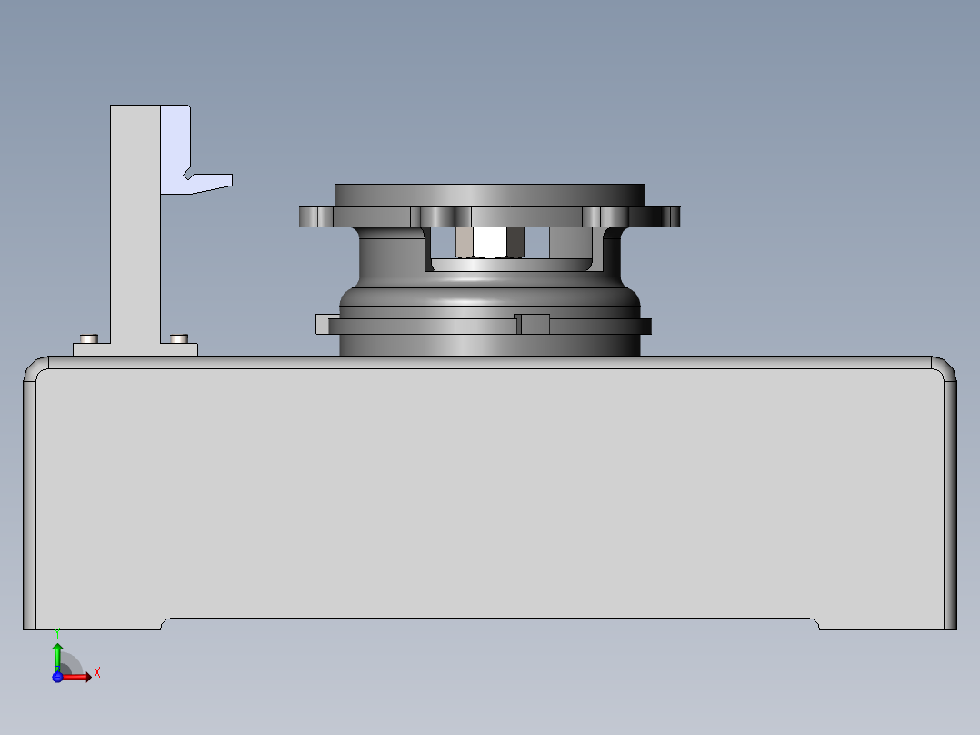 车床连接座加工工艺及铣削左端面夹具设计【含三维】前视图