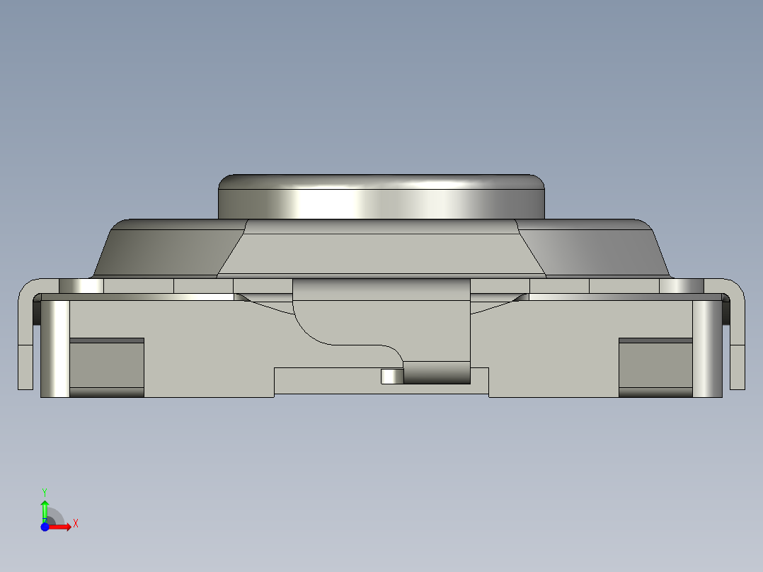 14.9毫米方形SMD轻触开关前视图