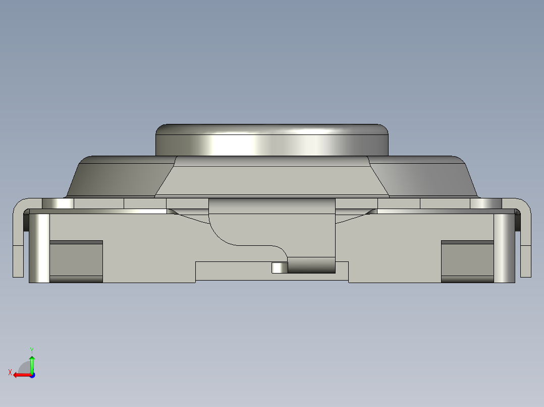 14.9毫米方形SMD轻触开关后视图