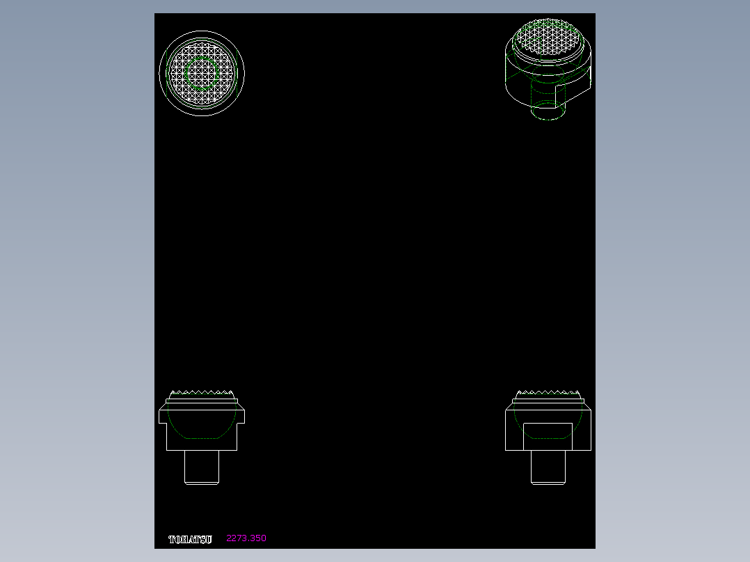 定位配件2273(B)-2D多系列多零件图纸模型