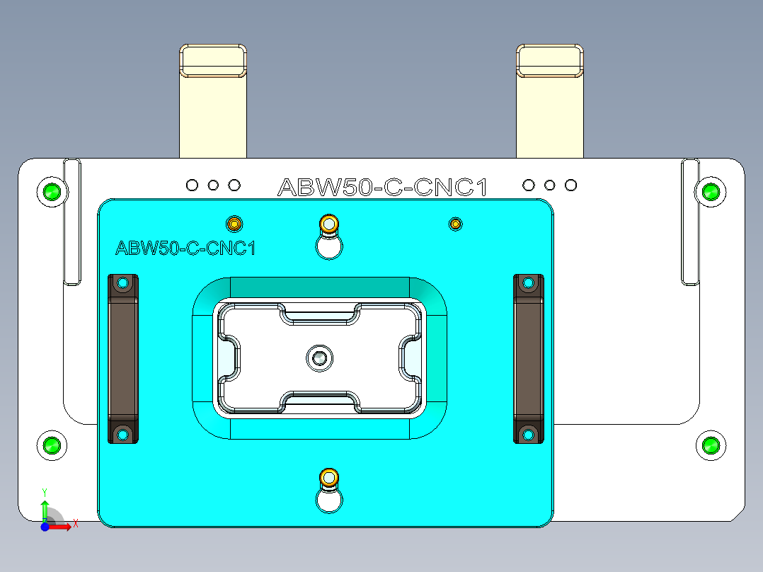 ABW50-C-CNC1笔记本CNC工装夹具三维模型-1203前视图