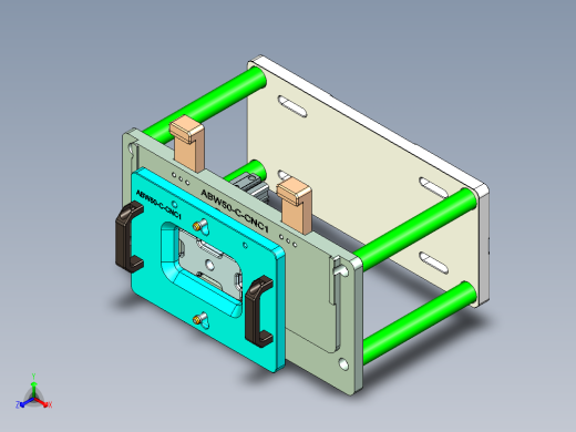ABW50-C-CNC1笔记本CNC工装夹具三维模型-1203正等轴测缩略图