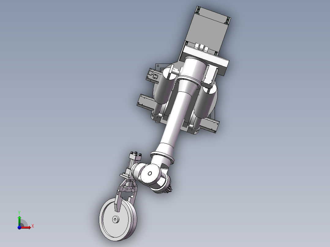 轮胎机械臂前视图