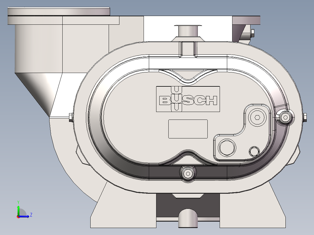 RA0063F旋片真空泵(普旭)左视图