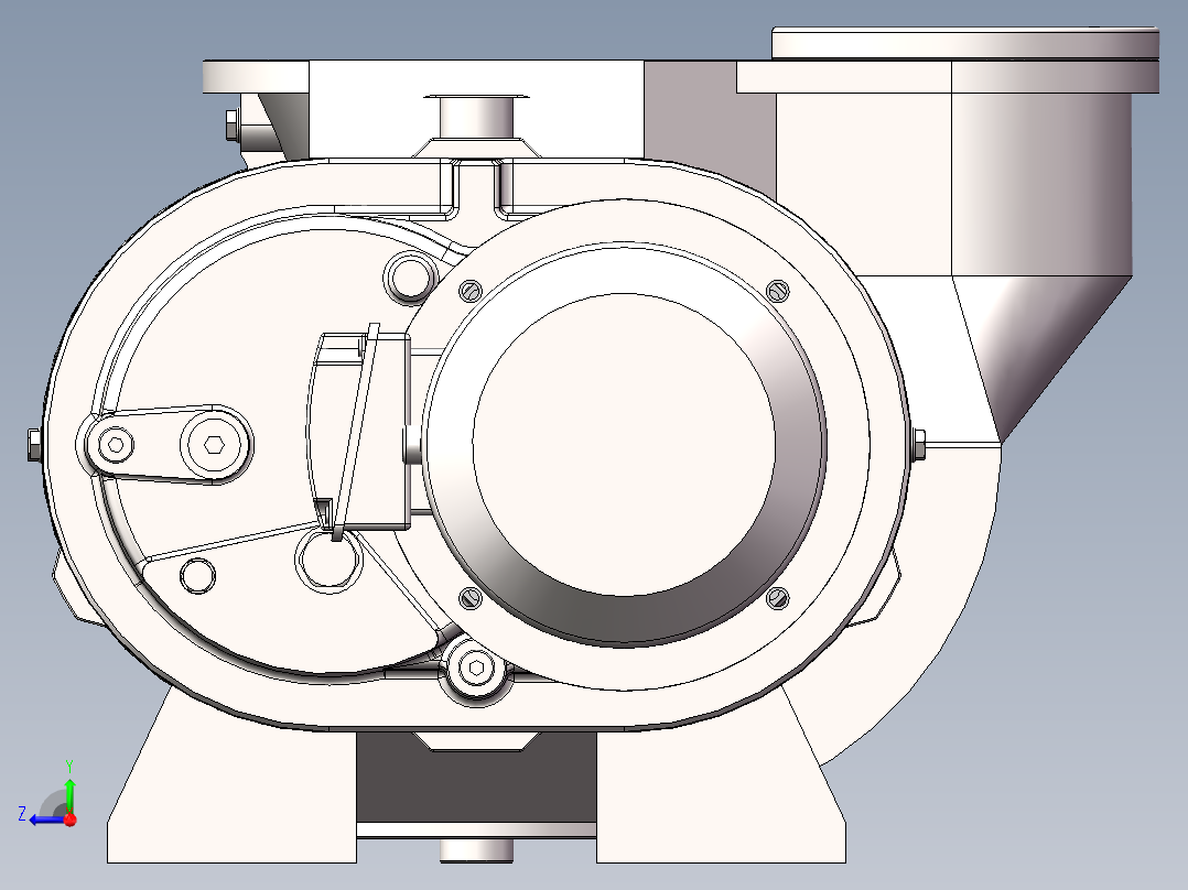 RA0063F旋片真空泵(普旭)右视图