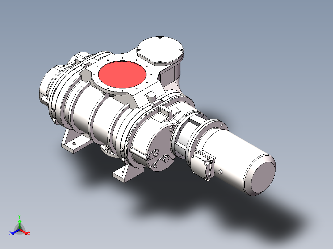 RA0063F旋片真空泵(普旭)正等轴测图