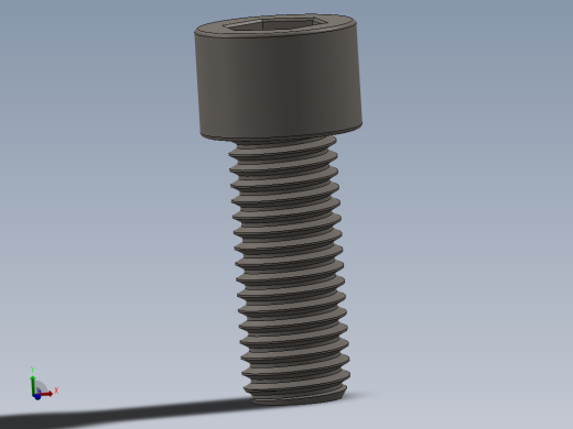 Screw_DIN_912_M12x30F_A2.SLDPRT公制内六角螺钉