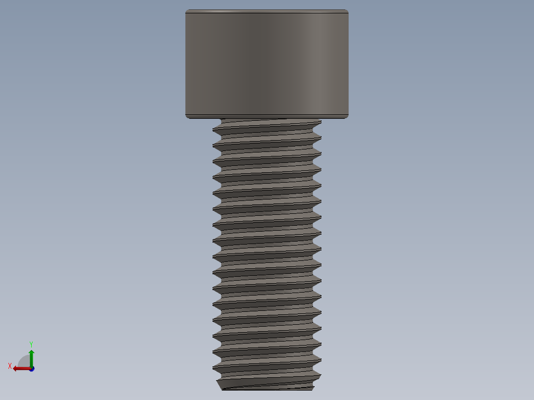 Screw_DIN_912_M12x30F_A2.SLDPRT公制内六角螺钉后视图