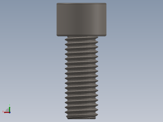 Screw_DIN_912_M12x30F_A2.SLDPRT公制内六角螺钉后视缩略图