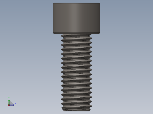 Screw_DIN_912_M12x30F_A2.SLDPRT公制内六角螺钉左视缩略图