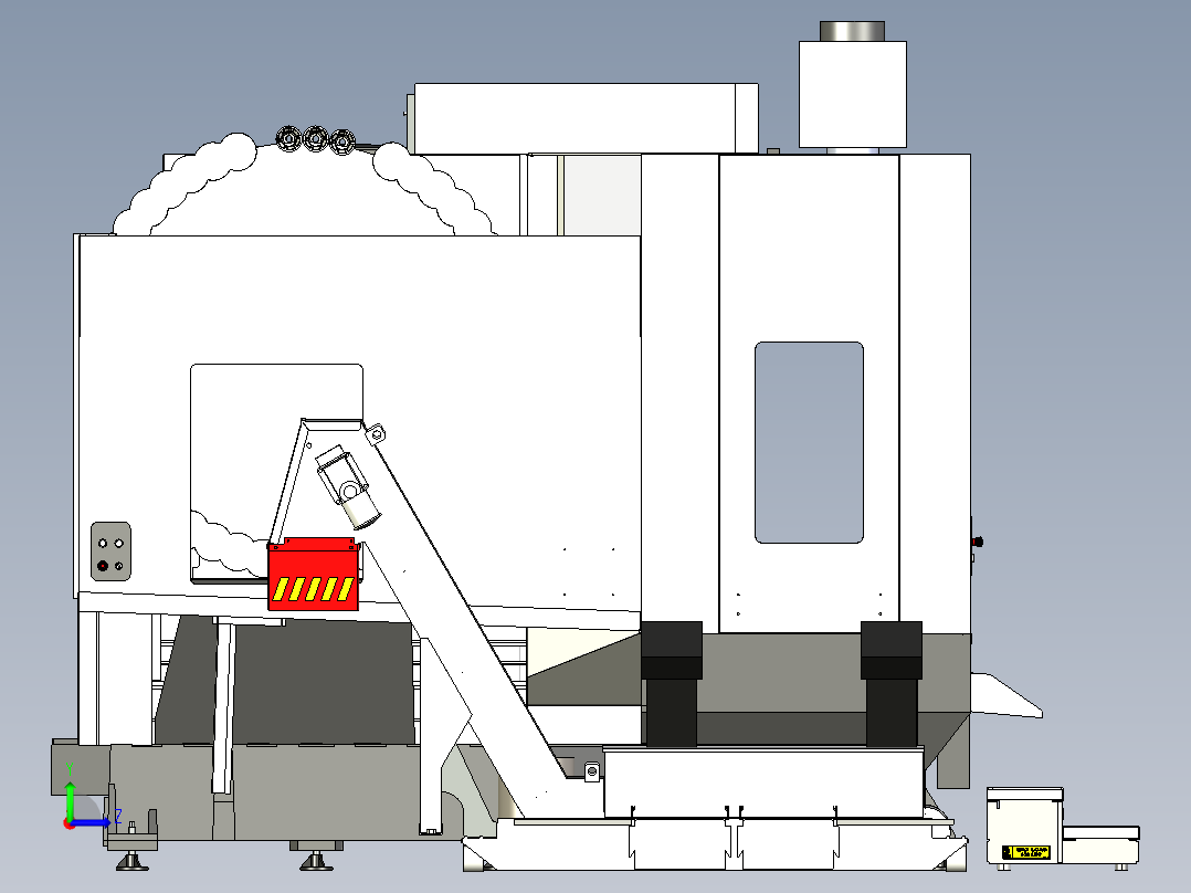 EC-1600加工中心左视图