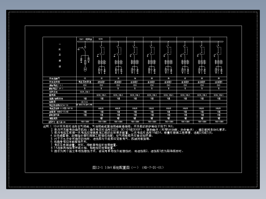 图12-1 10kV系统配置图（一）（KB-7-D1-01）