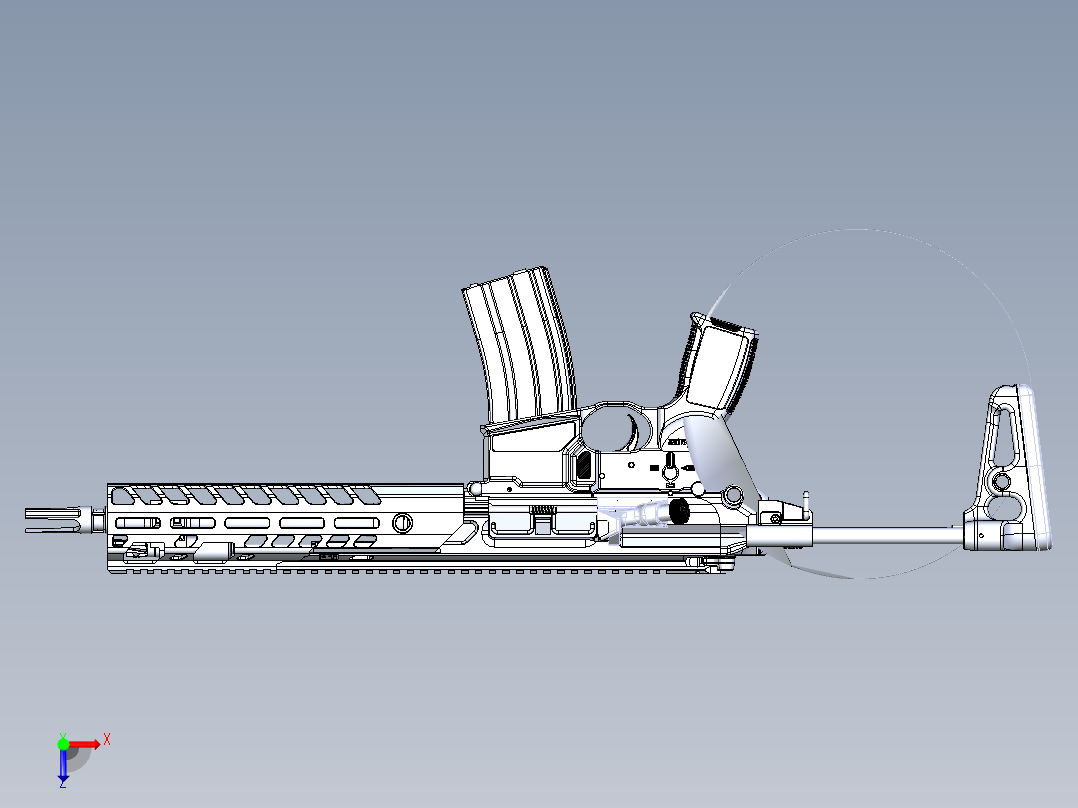 SIG MCX Reference model俯视图