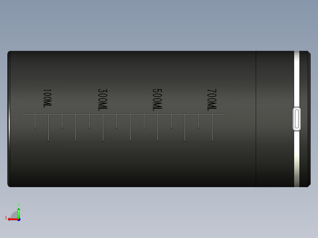 具有照明功能的发光水杯设计后视图
