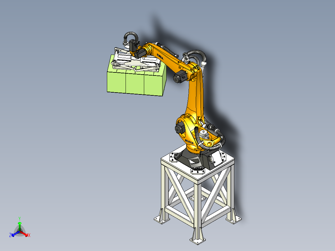 箱体码垛机器人抓手3D
